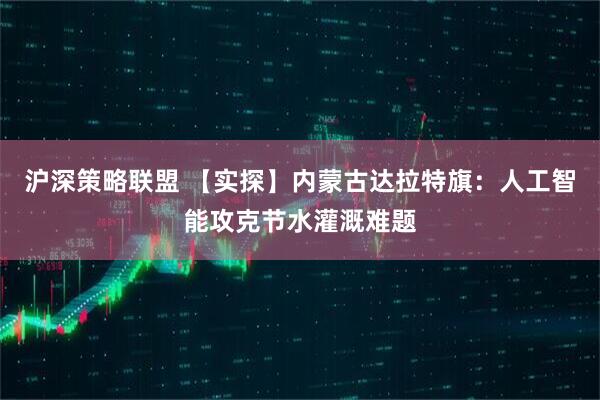 沪深策略联盟 【实探】内蒙古达拉特旗：人工智能攻克节水灌溉难题